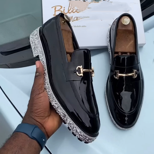 Men's Shiny Leather Loafers