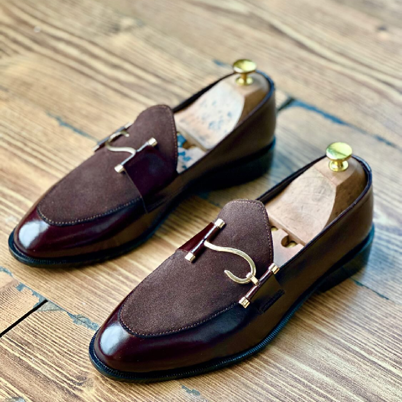 Handmade Men's Brown Casual Loafers