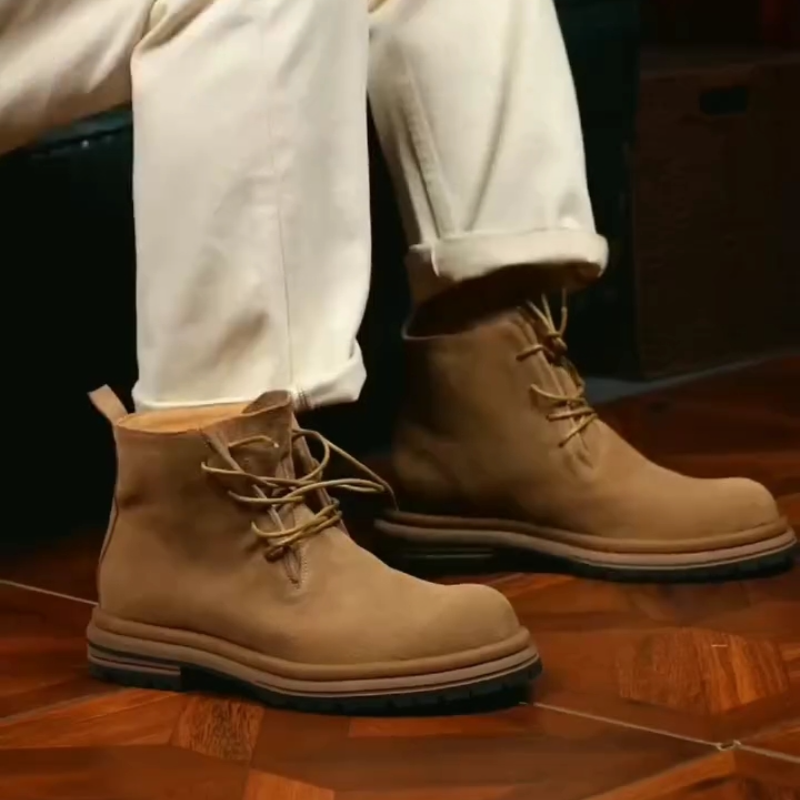 Men's Autumn Lace-Up High-Top Boots