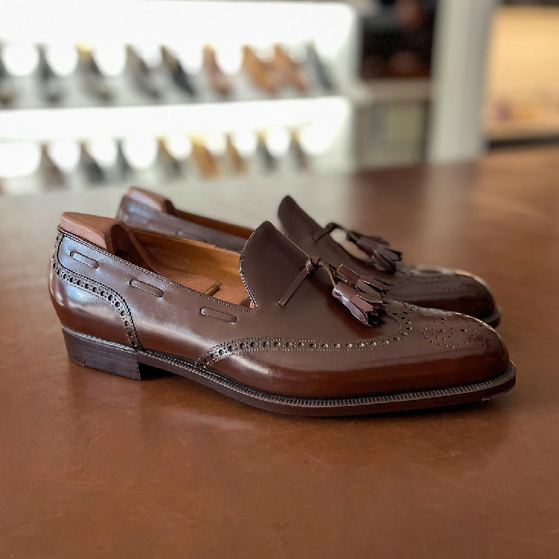 Handmade Sculpted Tassel Loafers