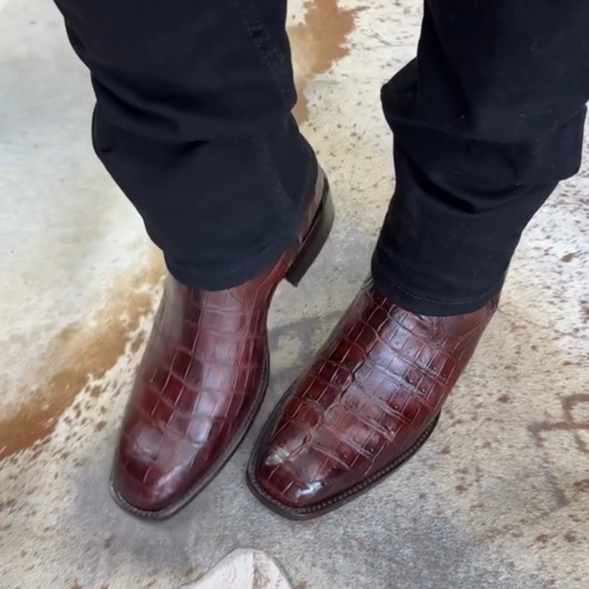 Crocodile Leather Western Boots