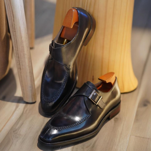 Handcrafted Luxury Genuine Leather Monk Shoes