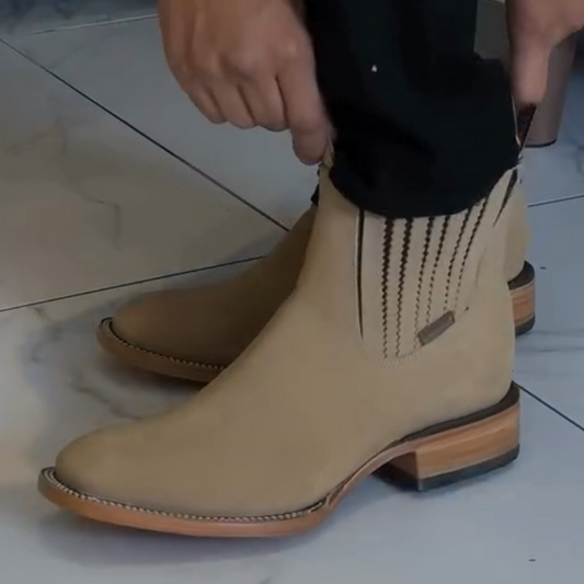 Suede Western Ankle Boots