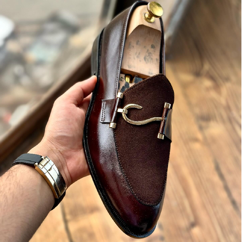 Handmade Men's Brown Casual Loafers