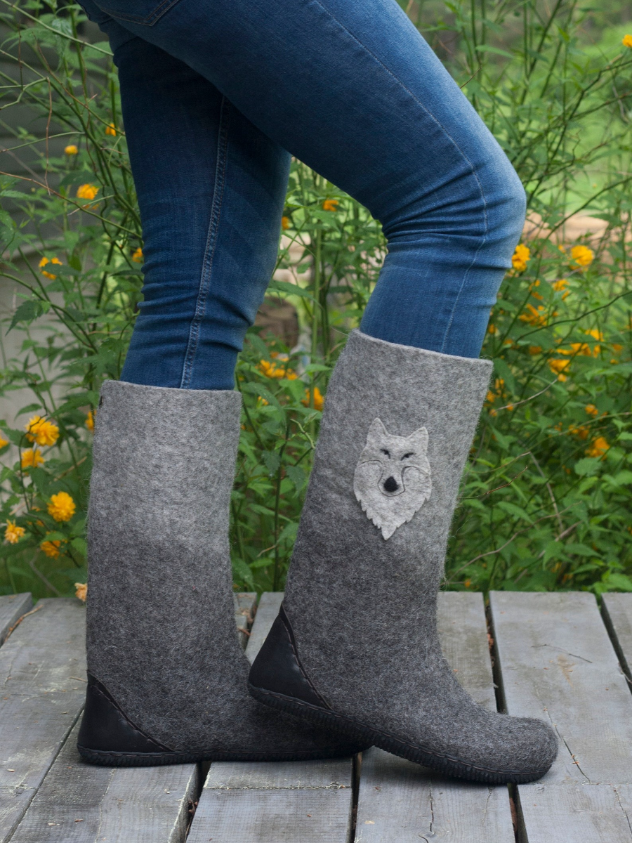 Winter Wool Knee-High Boots