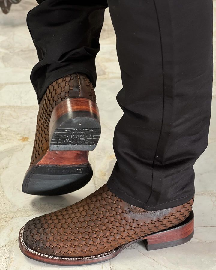 Men's Ostrich Square Toe Boot