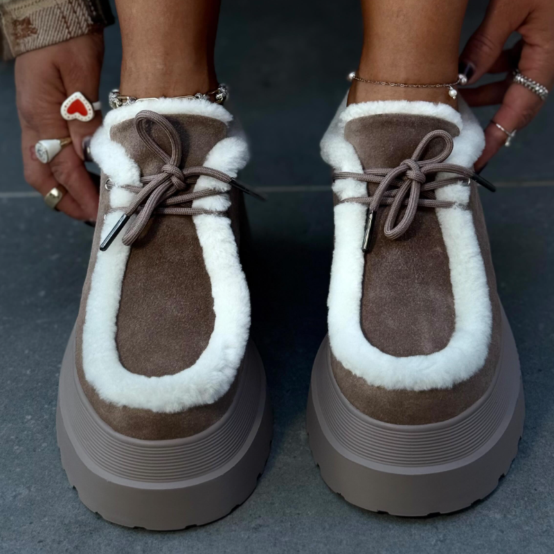 Women's Fleece-Lined Lace-Up Shoes