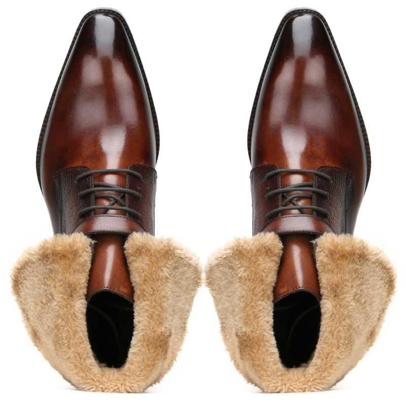 Stalwart Brown Designer Fur Boots