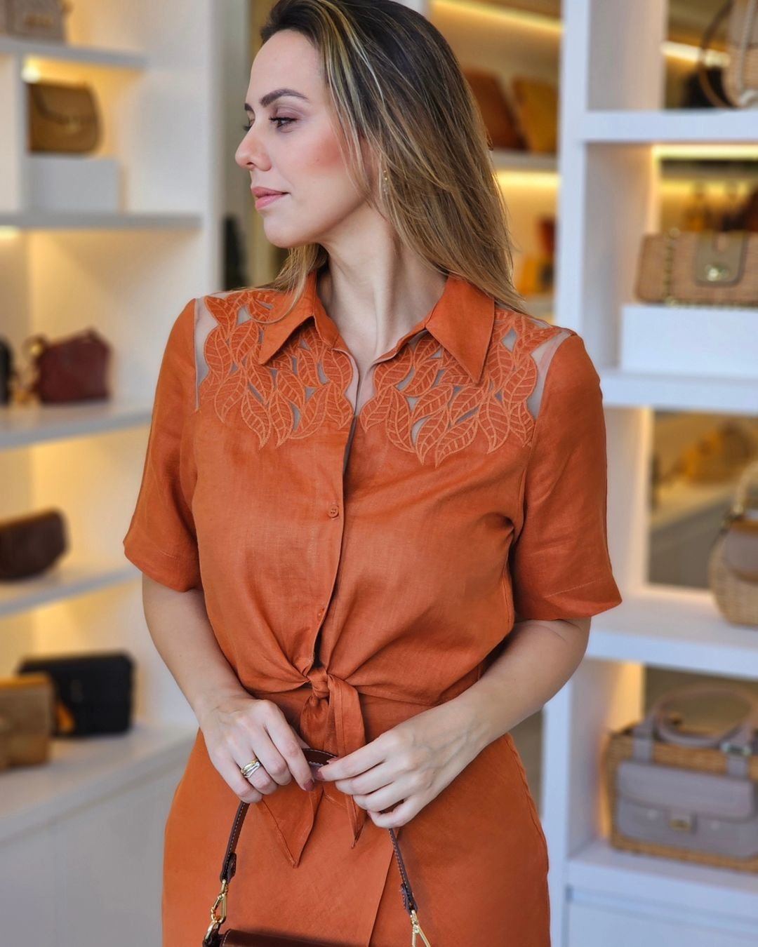 Breathable loose shirt dress