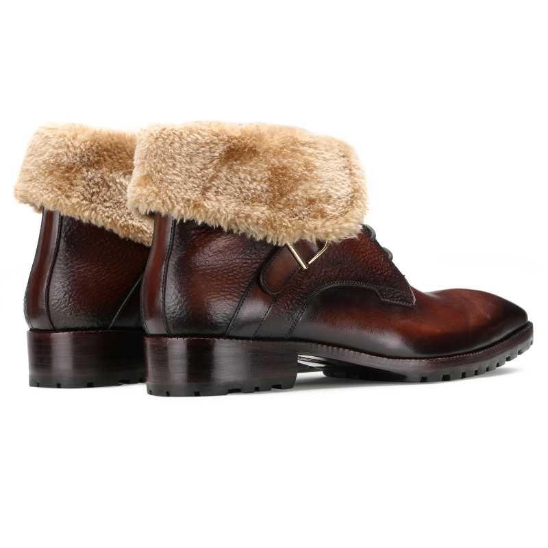 Stalwart Brown Designer Fur Boots