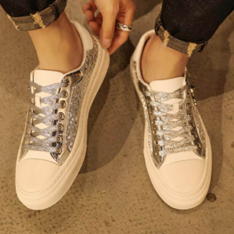 Summer all-match light luxury sneakers breathable skull low-top casual shoes