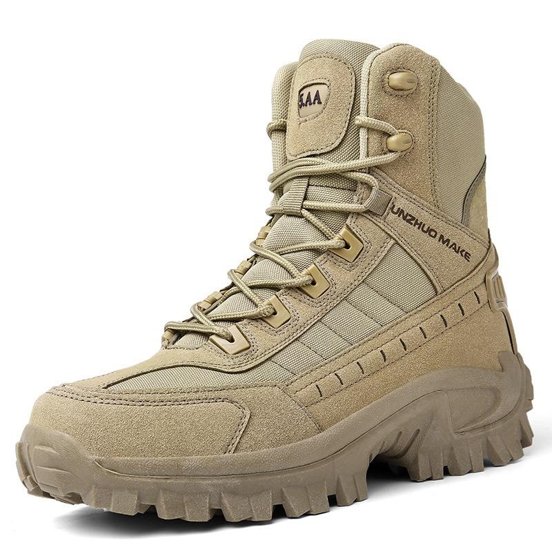 Men's Waterproof Outdoor Anti-Puncture Work Combat Boots Army Boots (Durability Upgrade)