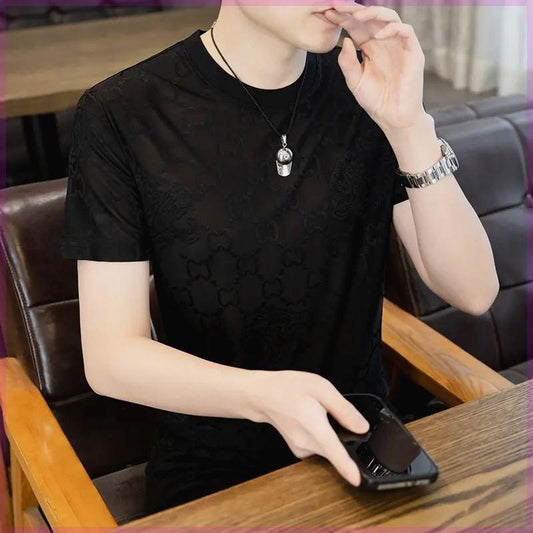 Versatile thin quick-drying ice silk men's T-shirt