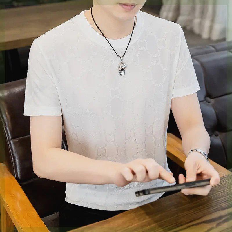 Versatile thin quick-drying ice silk men's T-shirt