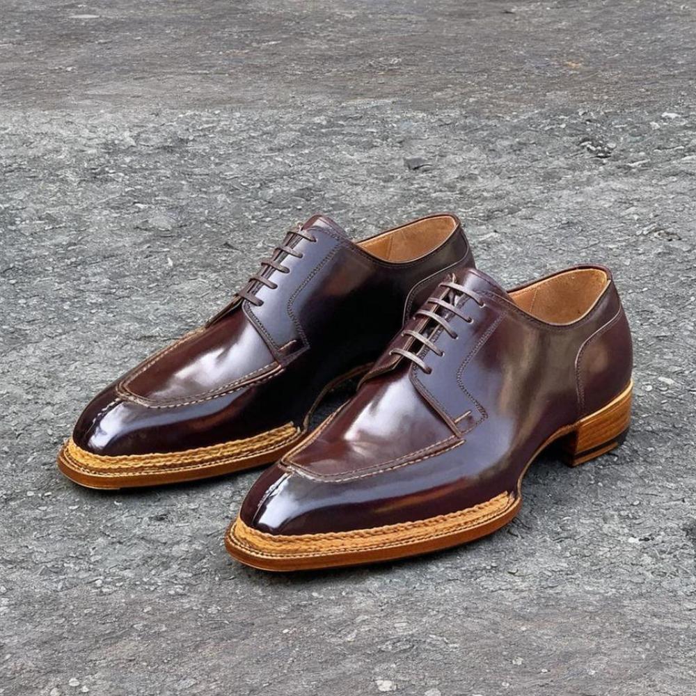 Italian Handmade Luxury Oxfords - Burgundy