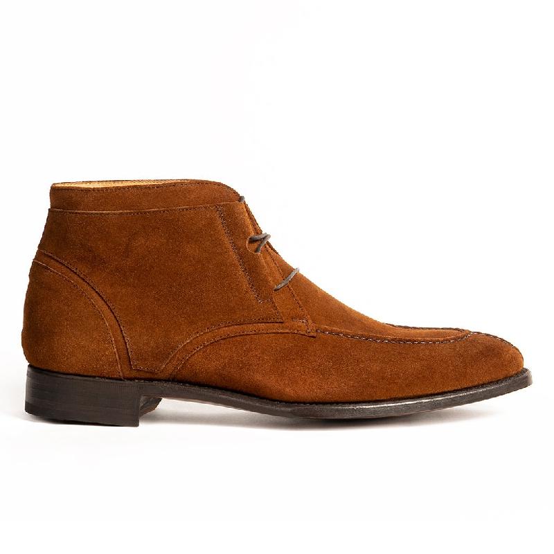 Handmade Suede Split-toe Chukka Boots