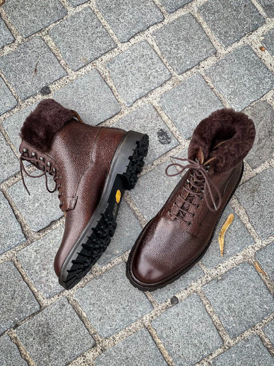 Wool Lined Waterproof Warm Leather Boots