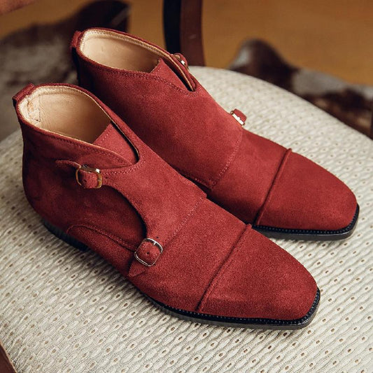 Handmade Monk's Boots With Double Buckle