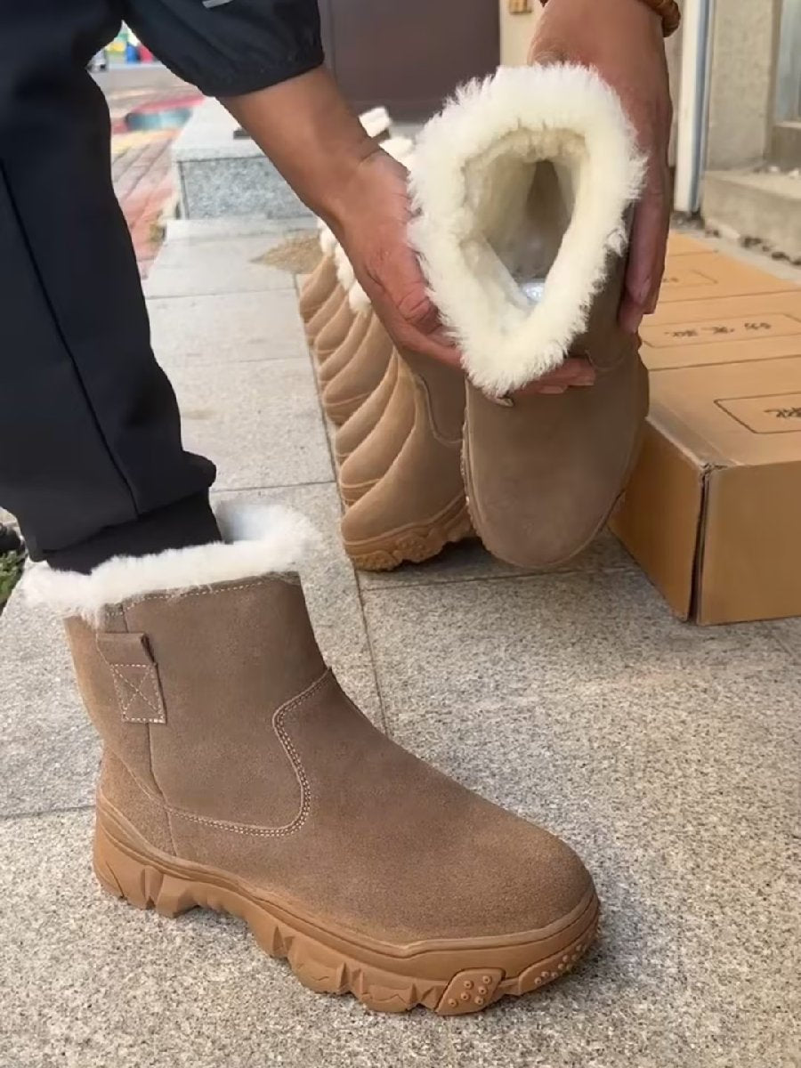 Wool Lined Side Zipper Boots