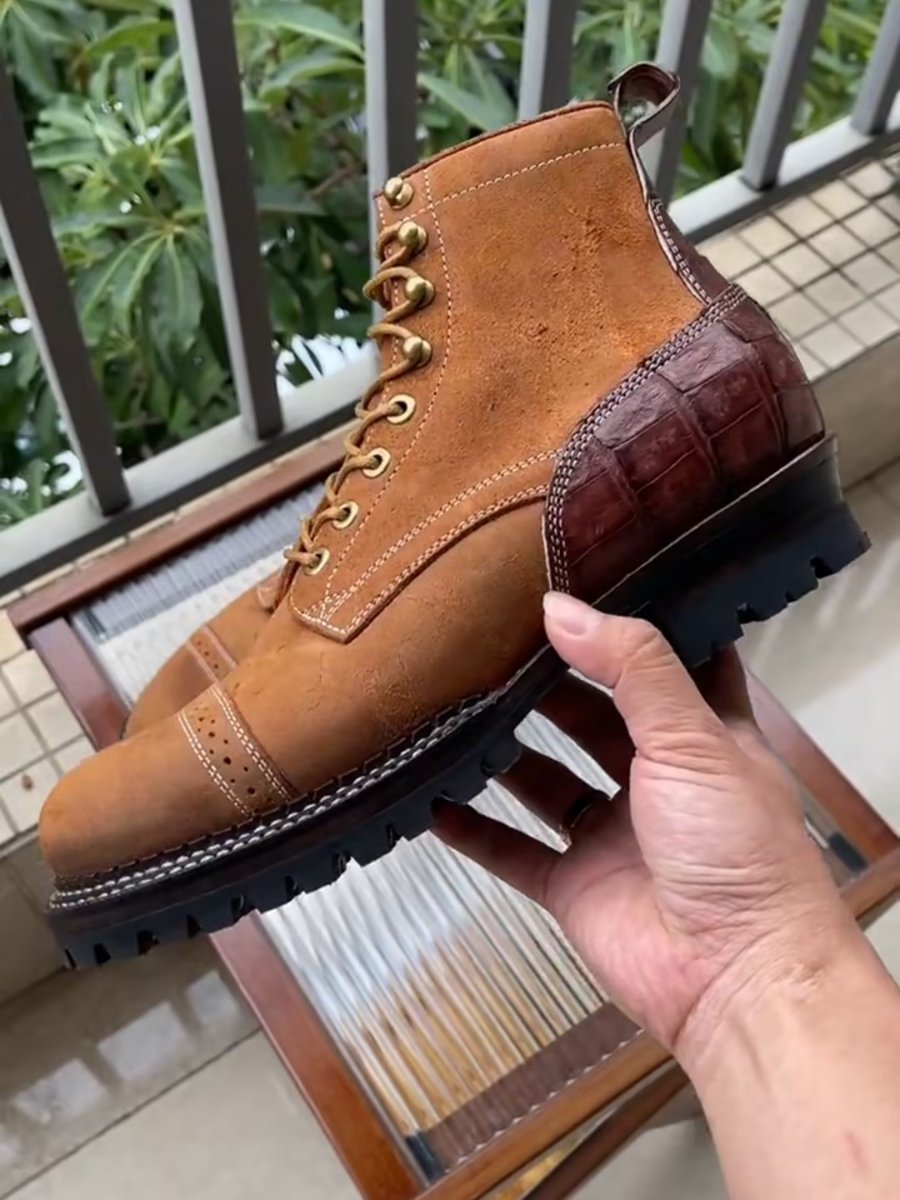 Handmade Men's Classic Leather Work Boots