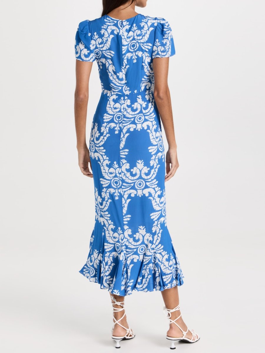 Blue Printed Dancing Dress