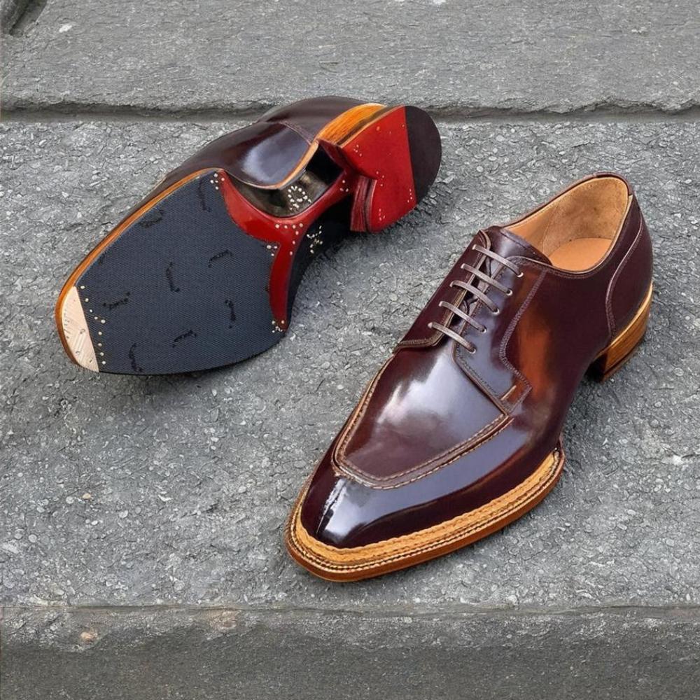 Italian Handmade Luxury Oxfords - Burgundy