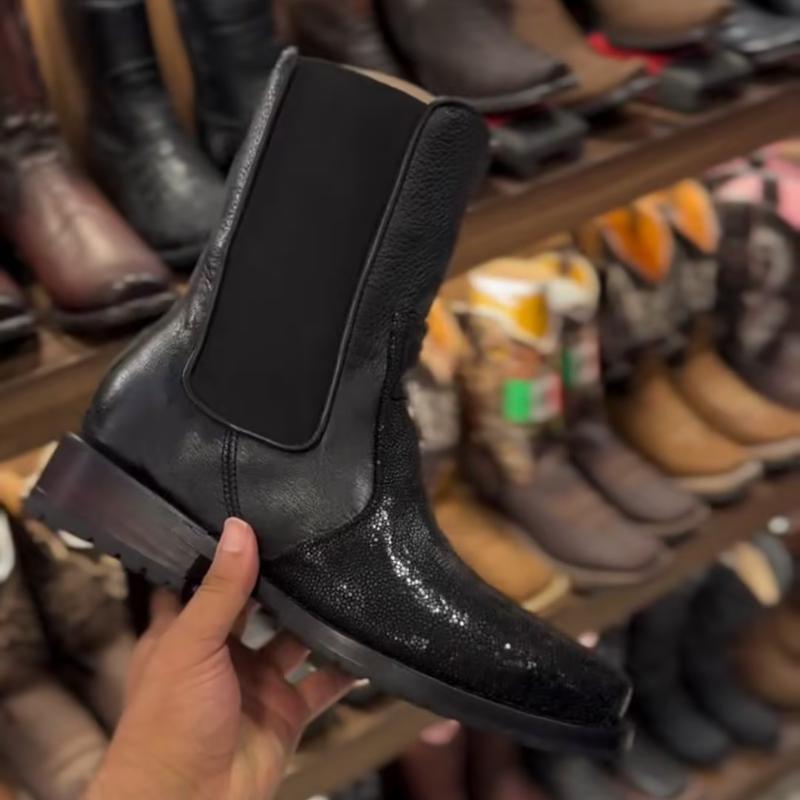 Men's Western Cowboy Boots - Black