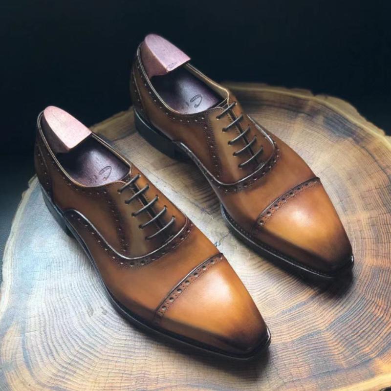 Classic Handmade Carved Formal Oxford