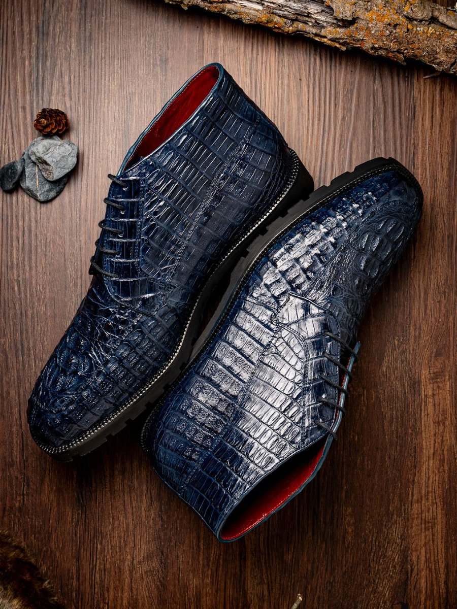 Handmade Luxury Crocodile Chukka Boots