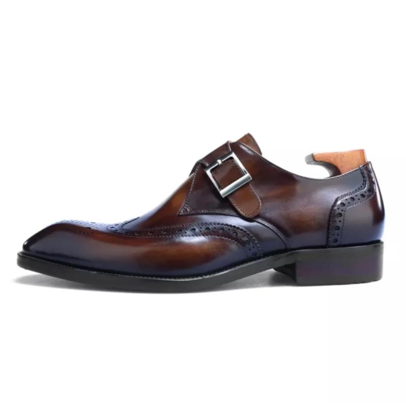 Men's Classic Formal Leather Monk Shoes