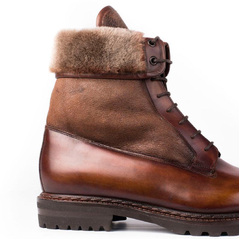 Wool Lined Men's Winter Ankle Boots