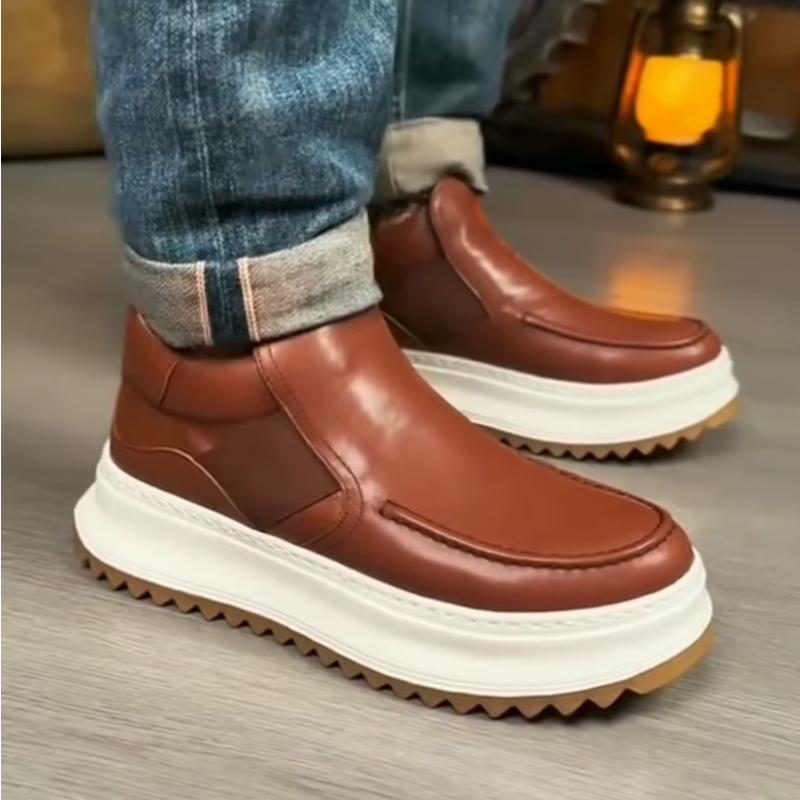 Men's Thick Sole Daily Casual Leather Shoes