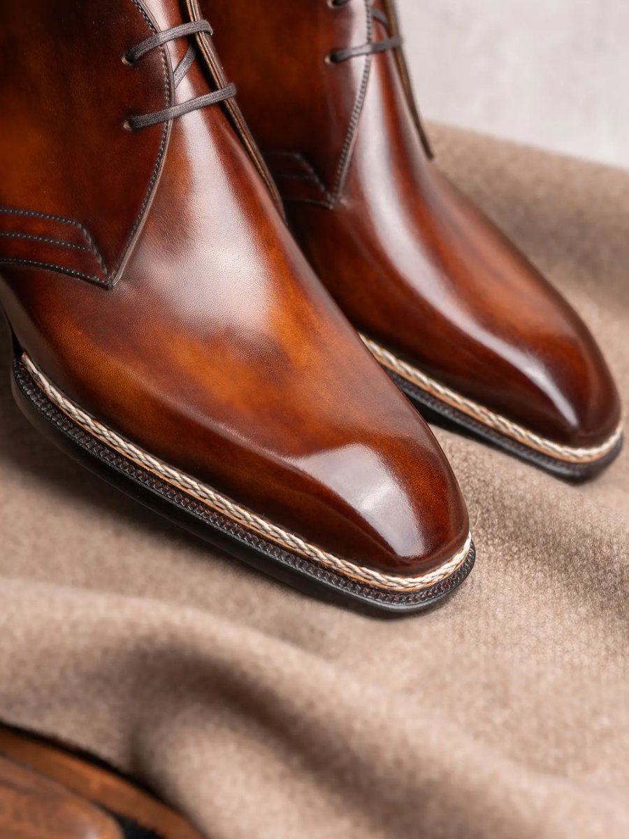 Classic Handmade Men's Leather Chukka Boots