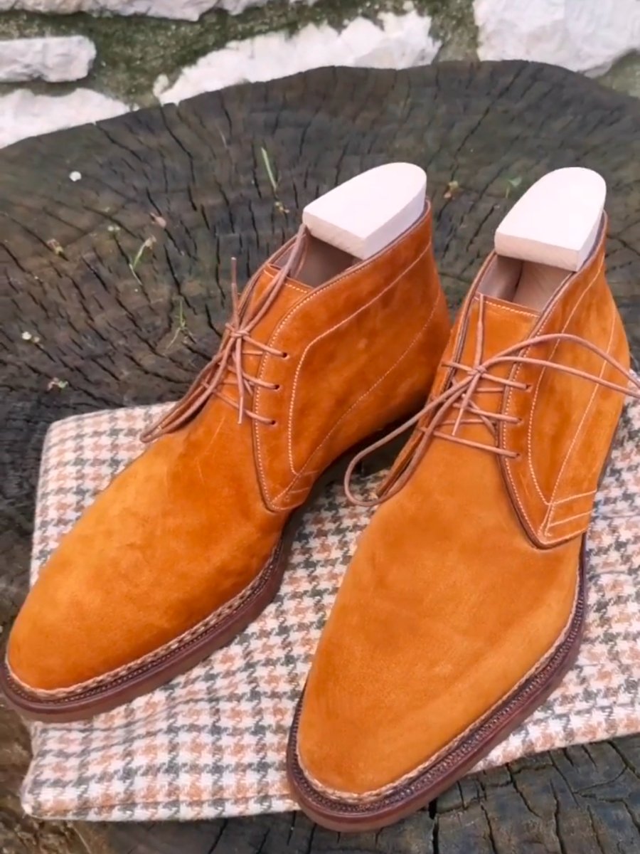 Suede Handmade Men's Chukka Boots-(Buy 2 Free Shipping✔️)