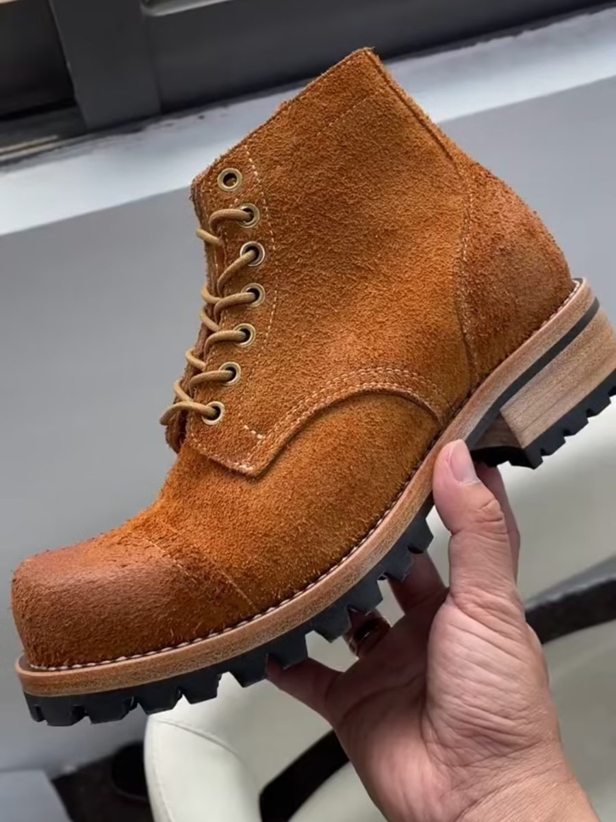 Men's Square Toe Suede Work Boots