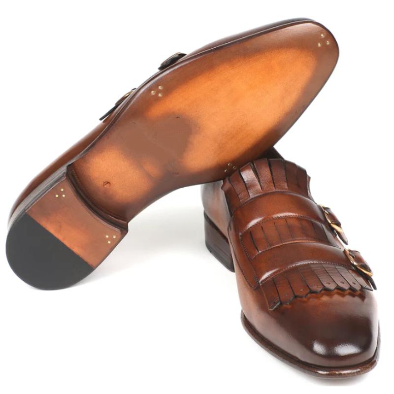 Men's Formal Business&Casual Leather Monk Shoes