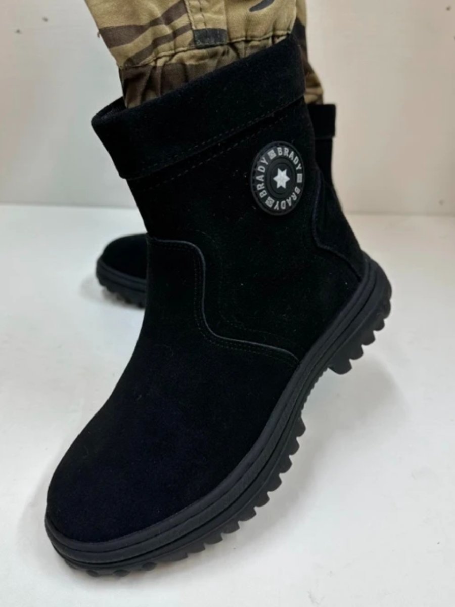 Winter Woollen Zipper Boots