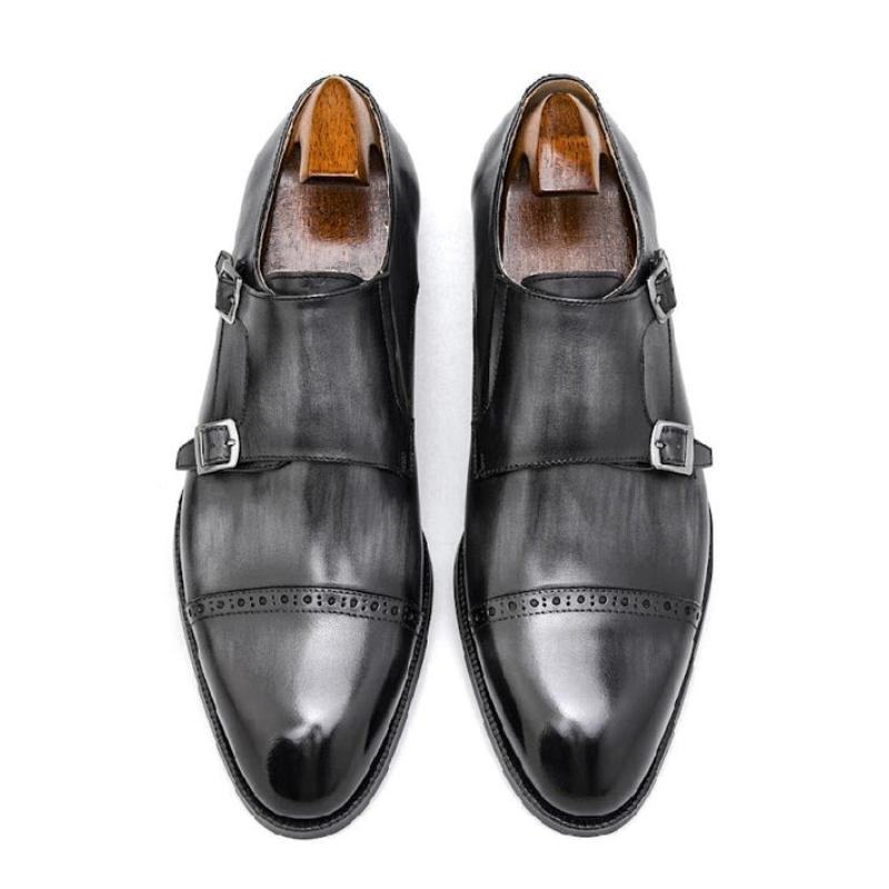 Men's Classic Formal Leather Monk Shoes