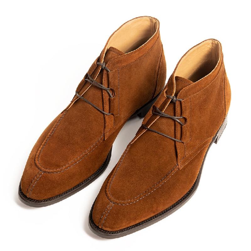 Handmade Suede Split-toe Chukka Boots