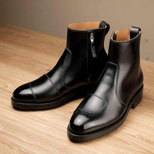 Men's Side Zipper Ankle Boots