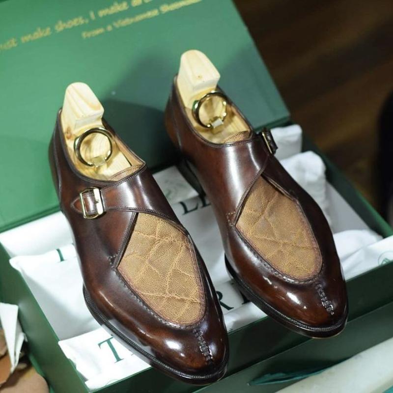 Men's Italian Handmade Genuine Leather Munk Shoes