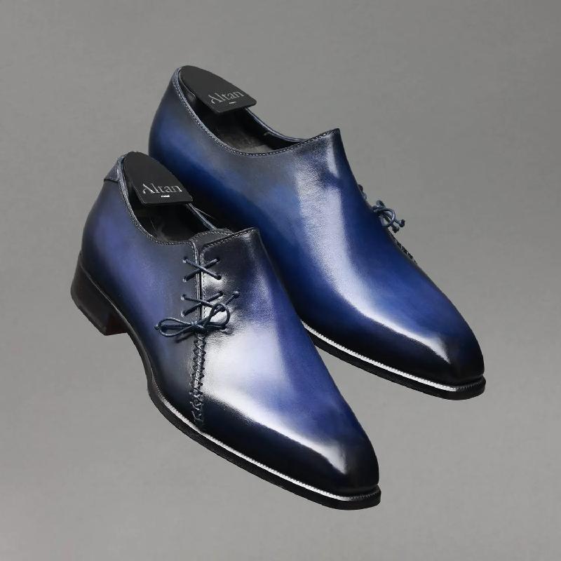 Handmade Side Lace-Up Oxfords