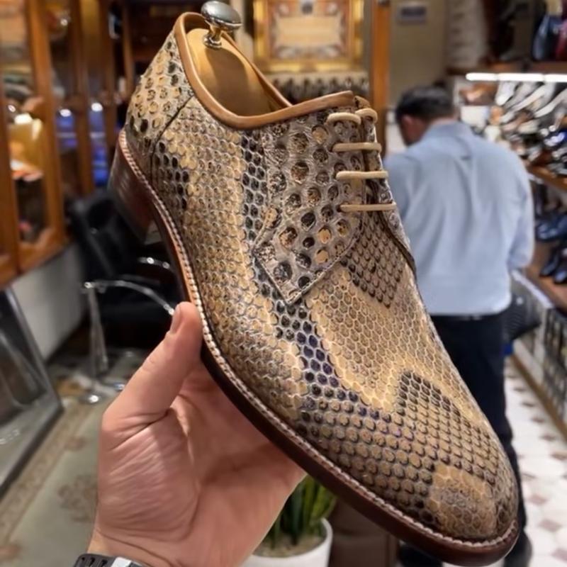 Classic Snake Skin Men's Shoes