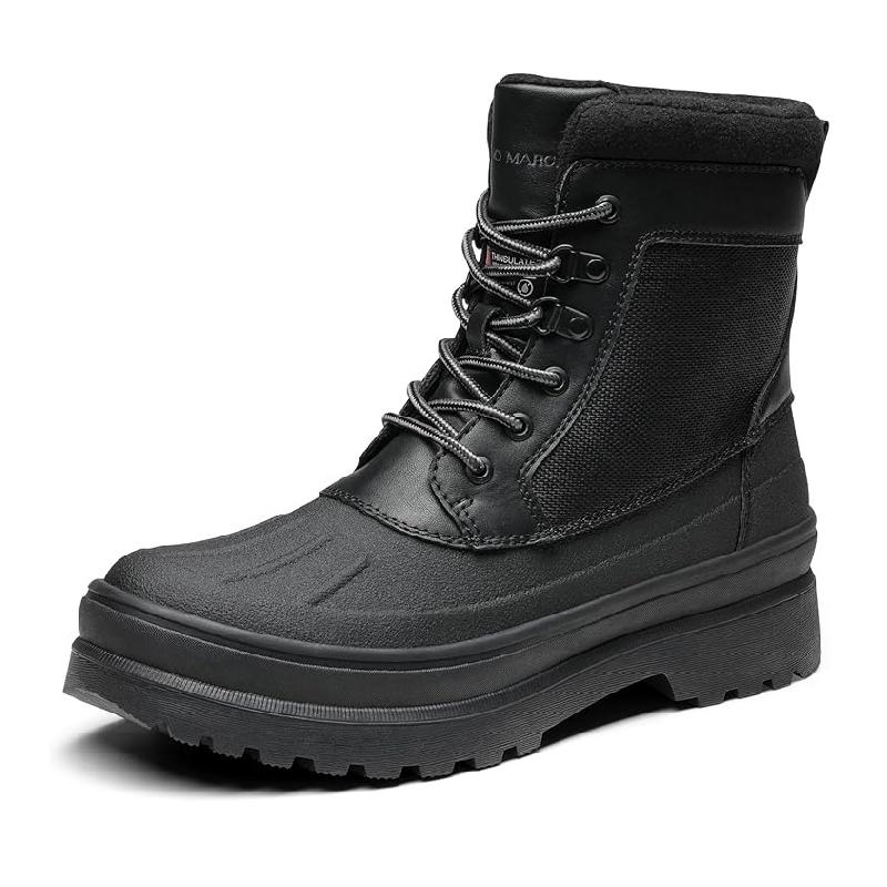 Mens Warm Fur Lined Outdoor Waterproof Boots