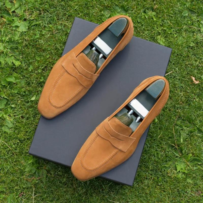 Handcrafted Classic Suede Loafers