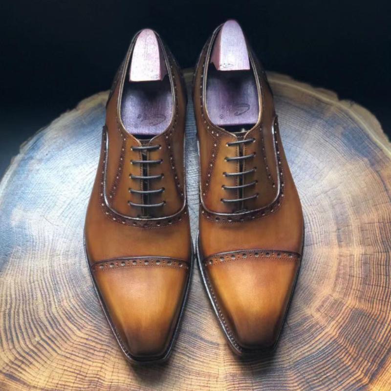 Classic Handmade Carved Formal Oxford