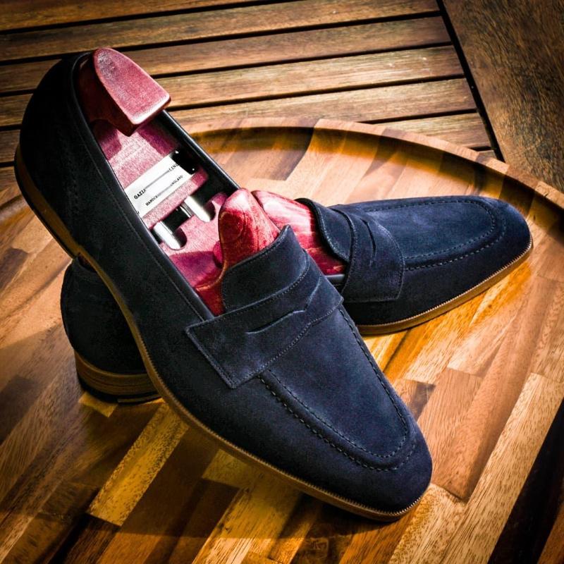 Handcrafted Classic Suede Loafers