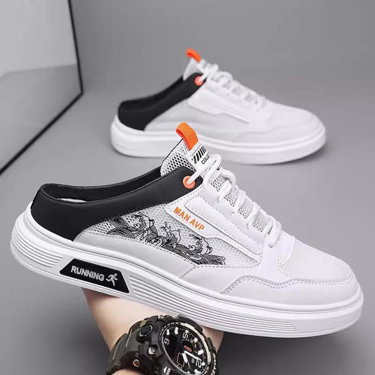 Summer breathable summer sports leisure mesh panel shoes lazy one-step