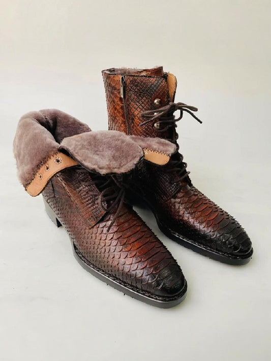 Handcrafted Padded Ankle Boots