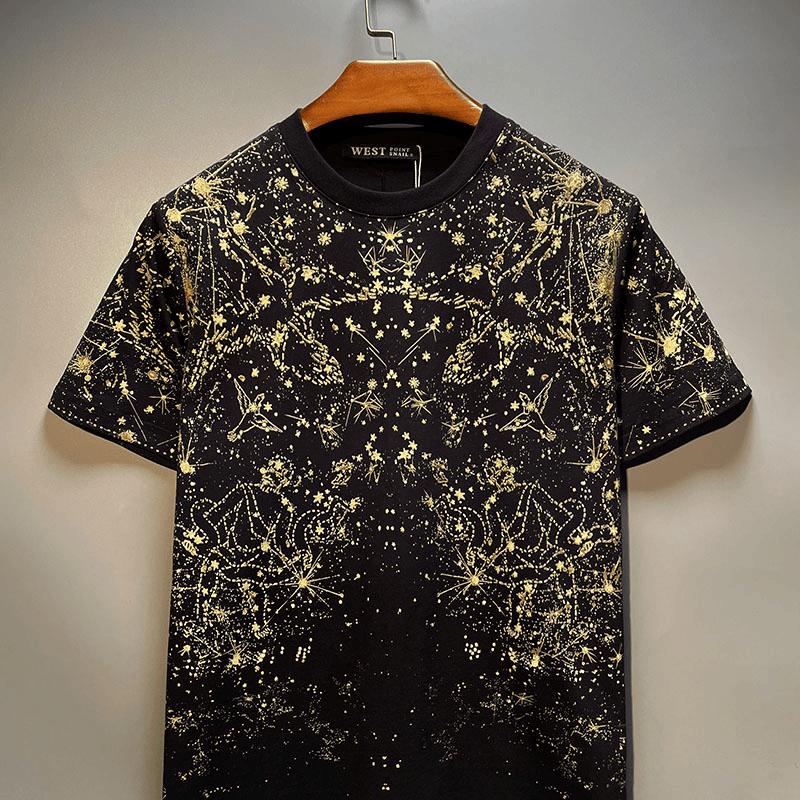Personalized starry sky loose round neck T-shirt